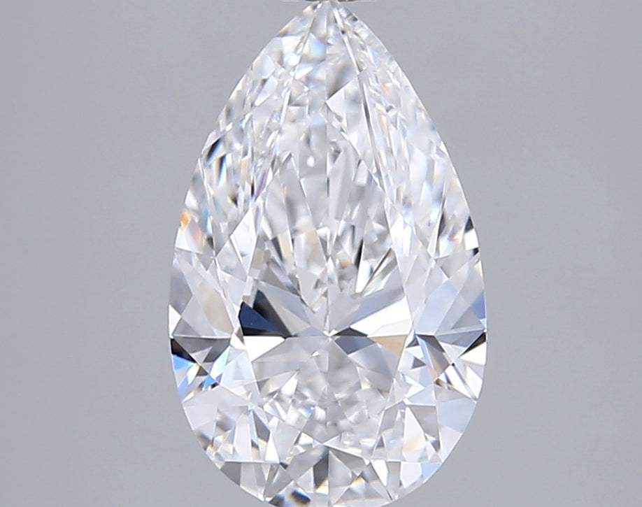 1.73 Carat Pear Shaped, Ideal Cut, D Color, VVS1 Clarity, IGI Certified Lab Grown Diamond