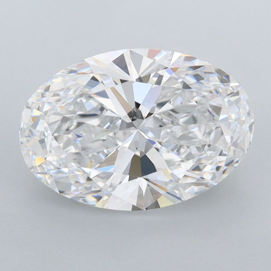 2.03 Carat Oval Shaped, Ideal Cut, D Color, FL Clarity, IGI Certified Lab Grown Diamond