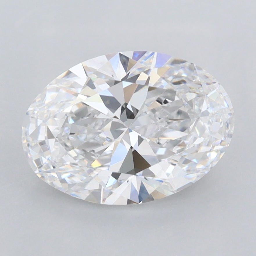1.87 Carat Oval Shaped, Ideal Cut, D Color, FL Clarity, IGI Certified Lab Grown Diamond