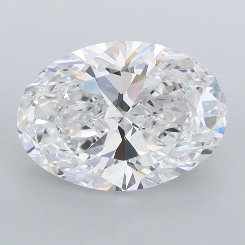 2.09 Carat Oval Shaped, Ideal Cut, D Color, FL Clarity, IGI Certified Lab Grown Diamond