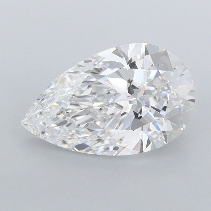 1.40 Carat Pear Shaped, Ideal Cut, D Color, FL Clarity, IGI Certified Lab Grown Diamond