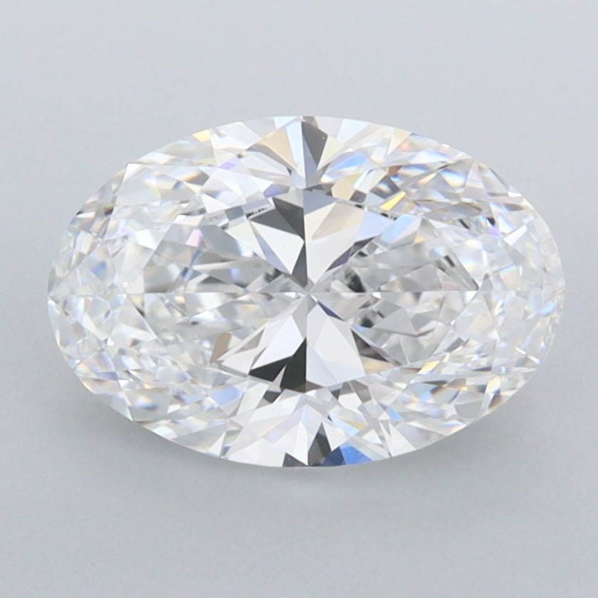 1.96 Carat Oval Shaped, Ideal Cut, D Color, IF Clarity, IGI Certified Lab Grown Diamond