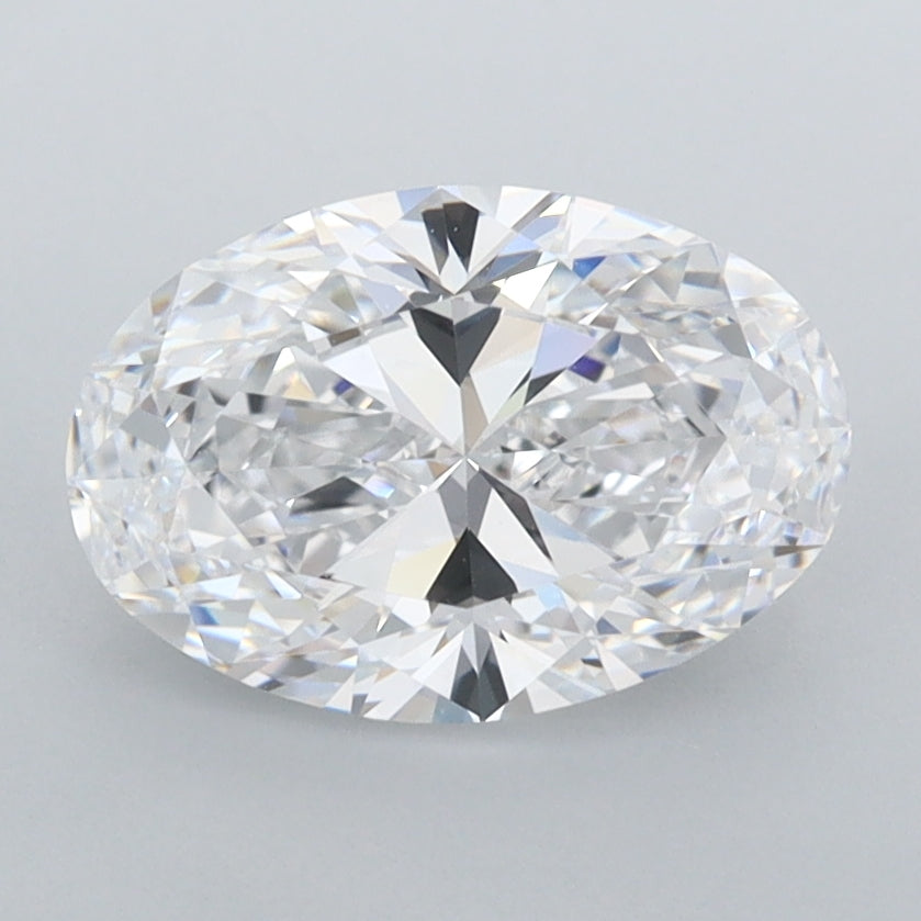 1.85 Carat Oval Shaped, Ideal Cut, D Color, FL Clarity, IGI Certified Lab Grown Diamond