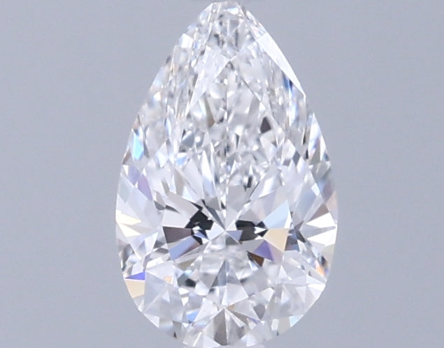 0.69 Carat Pear Shaped, Excellent Cut, D Color, VVS2 Clarity, IGI Certified Lab Grown Diamond