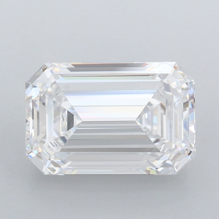 2.56 Carat Emerald Shaped, Ideal Cut, D Color, FL Clarity, IGI Certified Lab Grown Diamond