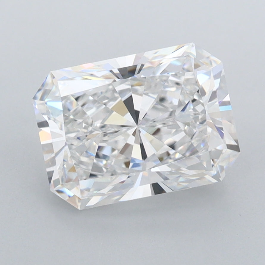 2.43 Carat Radiant Shaped, Ideal Cut, D Color, FL Clarity, IGI Certified Lab Grown Diamond