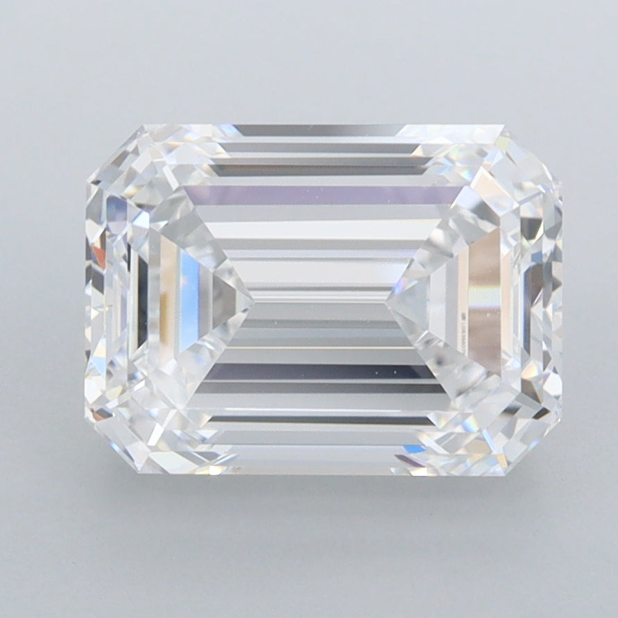 3.18 Carat Emerald Shaped, Ideal Cut, D Color, FL Clarity, IGI Certified Lab Grown Diamond