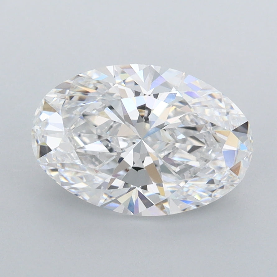 1.90 Carat Oval Shaped, Ideal Cut, D Color, FL Clarity, IGI Certified Lab Grown Diamond