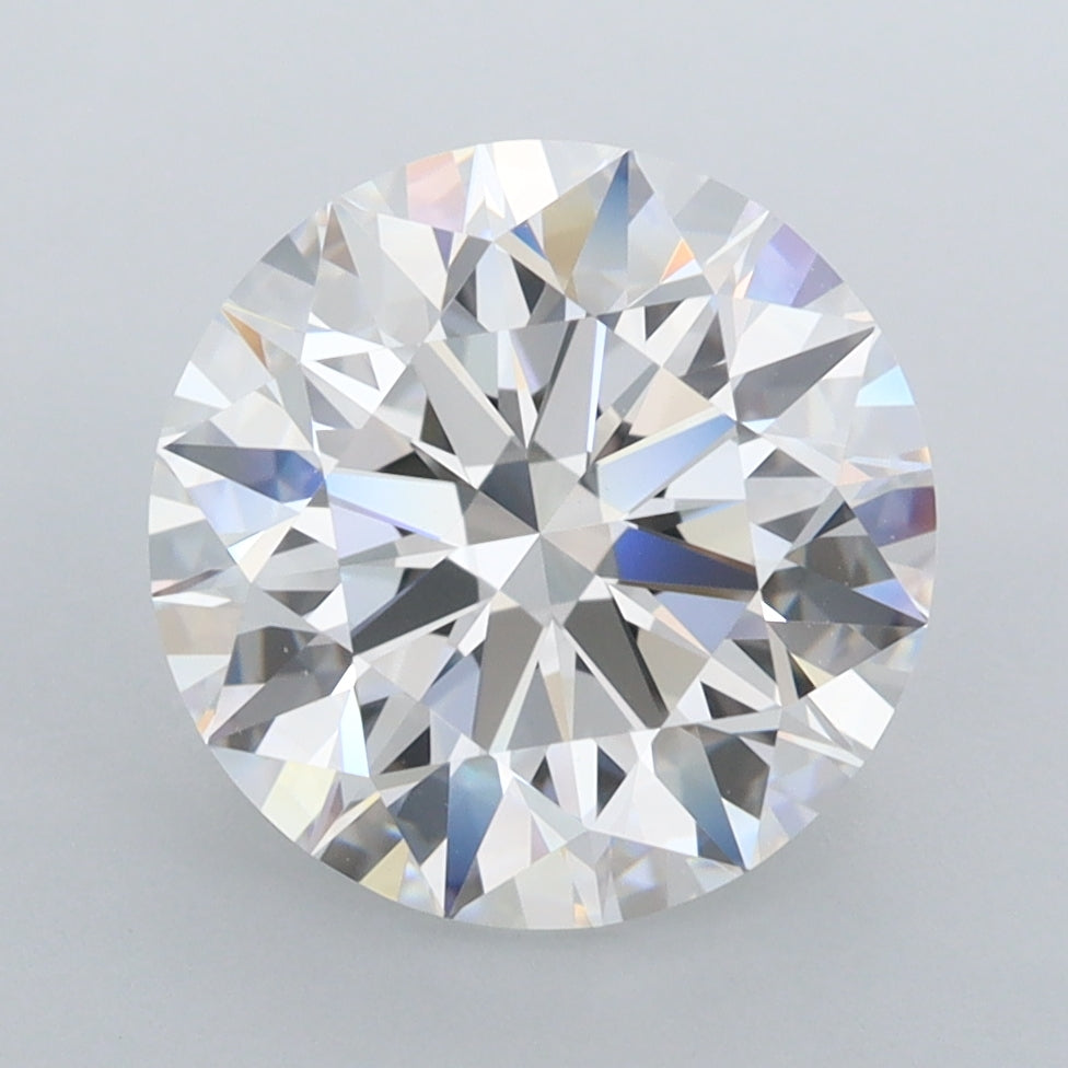 3.95 Carat Round Shaped, Ideal Cut, D Color, FL Clarity, IGI Certified Lab Grown Diamond