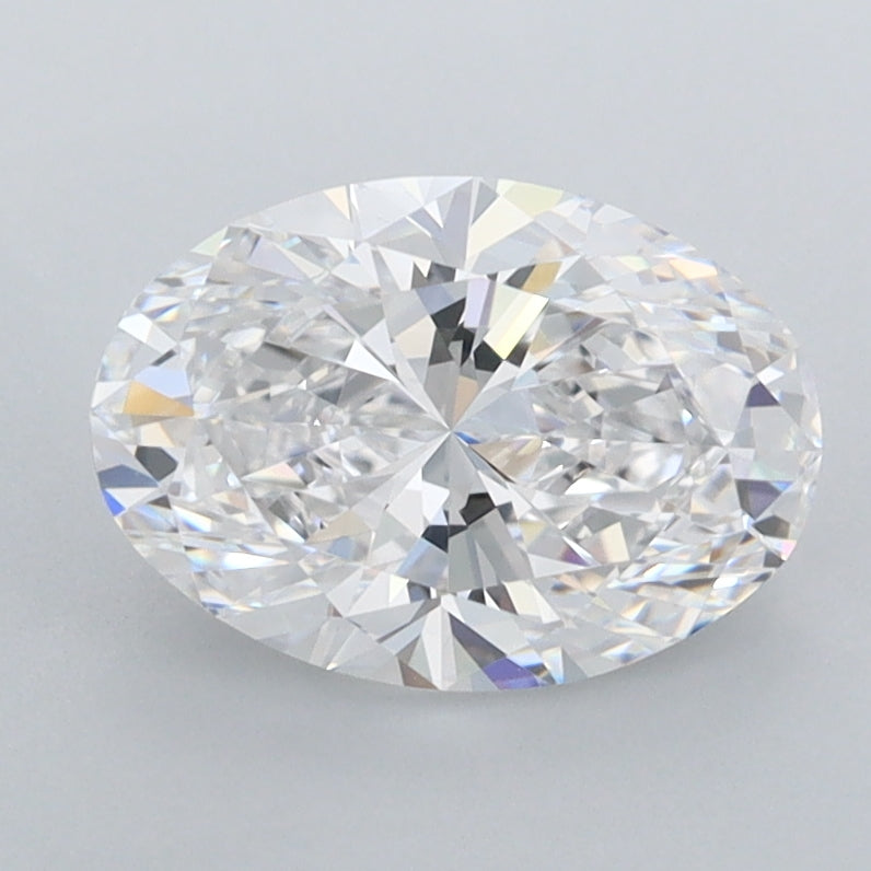 1.69 Carat Oval Shaped, Ideal Cut, D Color, FL Clarity, IGI Certified Lab Grown Diamond