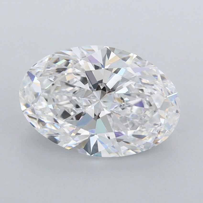 1.60 Carat Oval Shaped, Ideal Cut, D Color, FL Clarity, IGI Certified Lab Grown Diamond