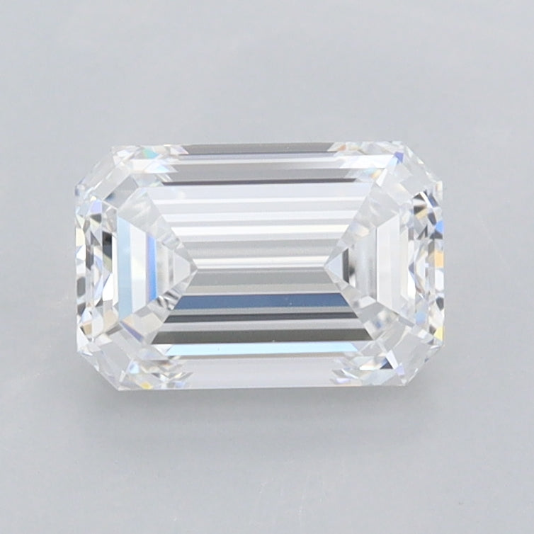 1.01 Carat Emerald Shaped, Ideal Cut, D Color, FL Clarity, IGI Certified Lab Grown Diamond