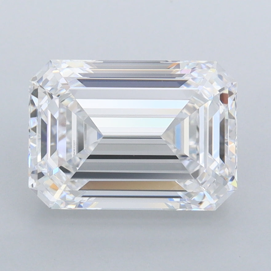 2.81 Carat Emerald Shaped, Ideal Cut, D Color, FL Clarity, IGI Certified Lab Grown Diamond