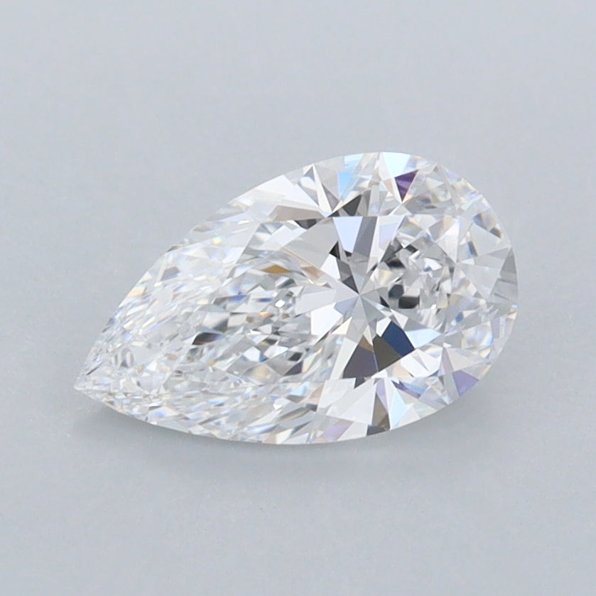 1.00 Carat Pear Shaped, Ideal Cut, D Color, FL Clarity, IGI Certified Lab Grown Diamond