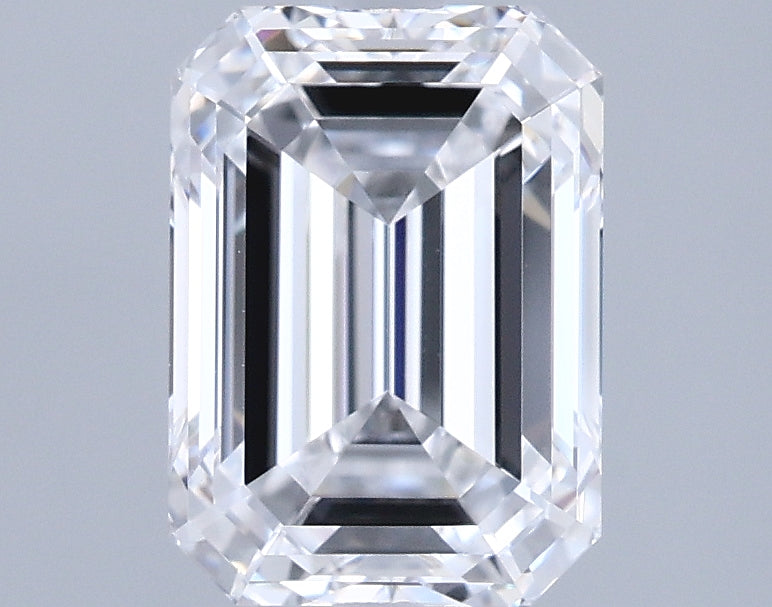1.95 Carat Emerald Shaped, Ideal Cut, D Color, VVS1 Clarity, IGI Certified Lab Grown Diamond