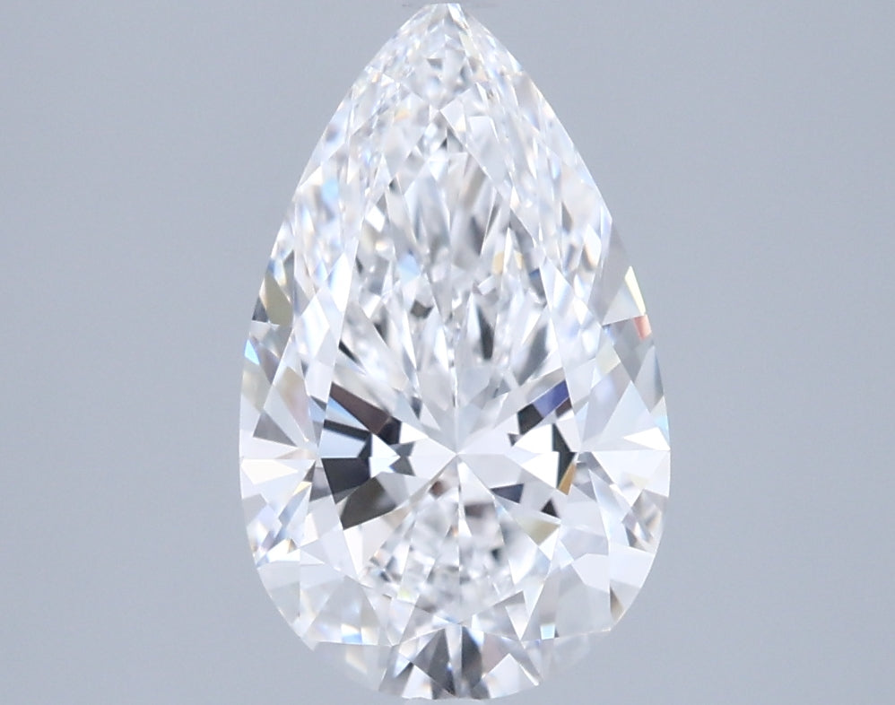 1.97 Carat Pear Shaped, Ideal Cut, D Color, FL Clarity, IGI Certified Lab Grown Diamond