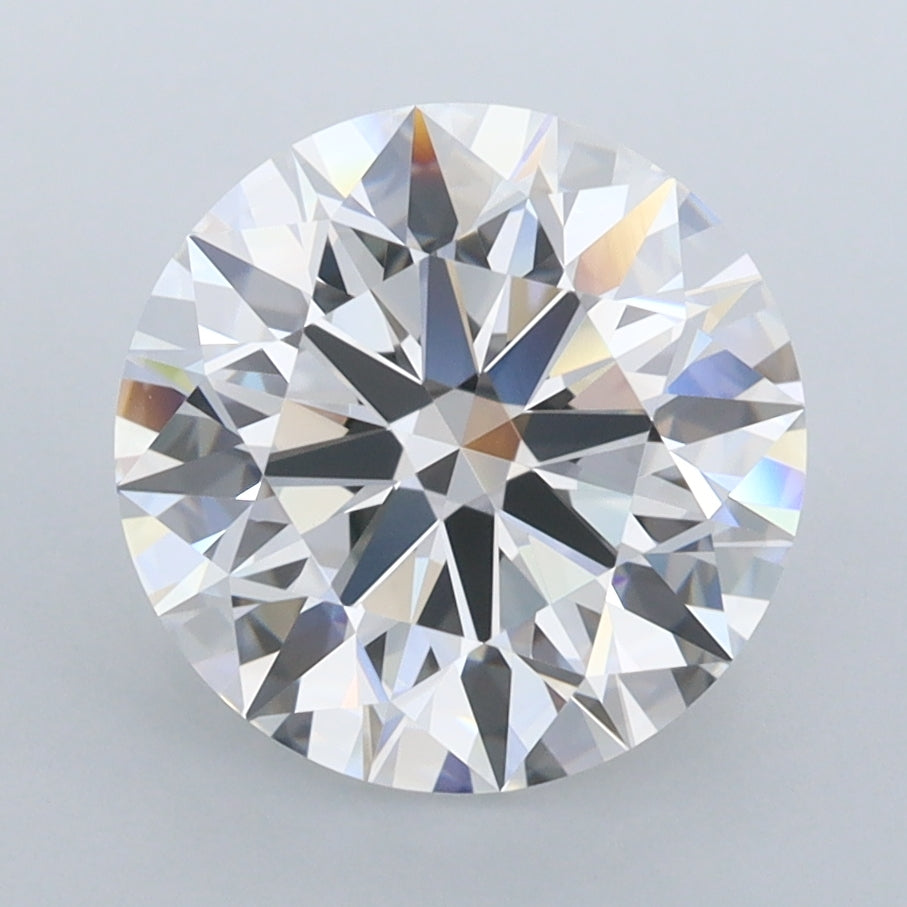 3.44 Carat Round Shaped, Ideal Cut, D Color, FL Clarity, IGI Certified Lab Grown Diamond
