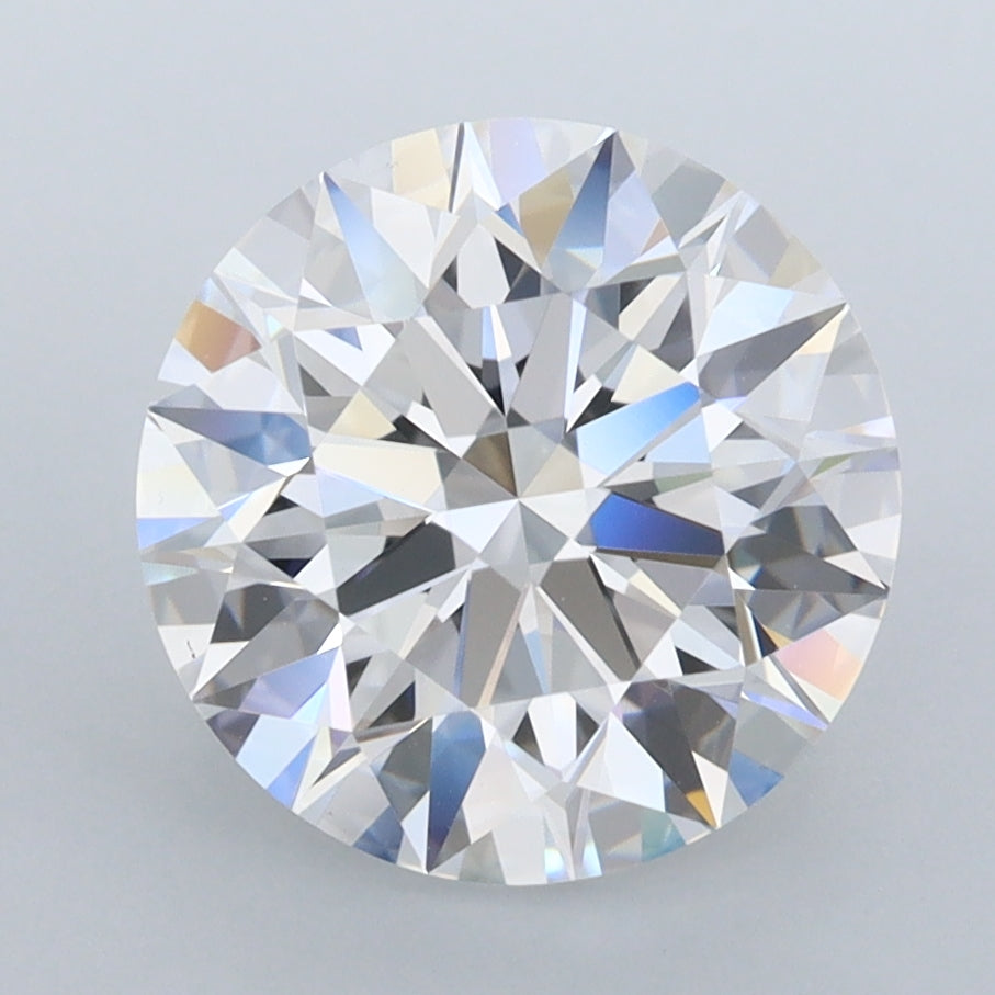 3.55 Carat Round Shaped, Ideal Cut, D Color, FL Clarity, IGI Certified Lab Grown Diamond