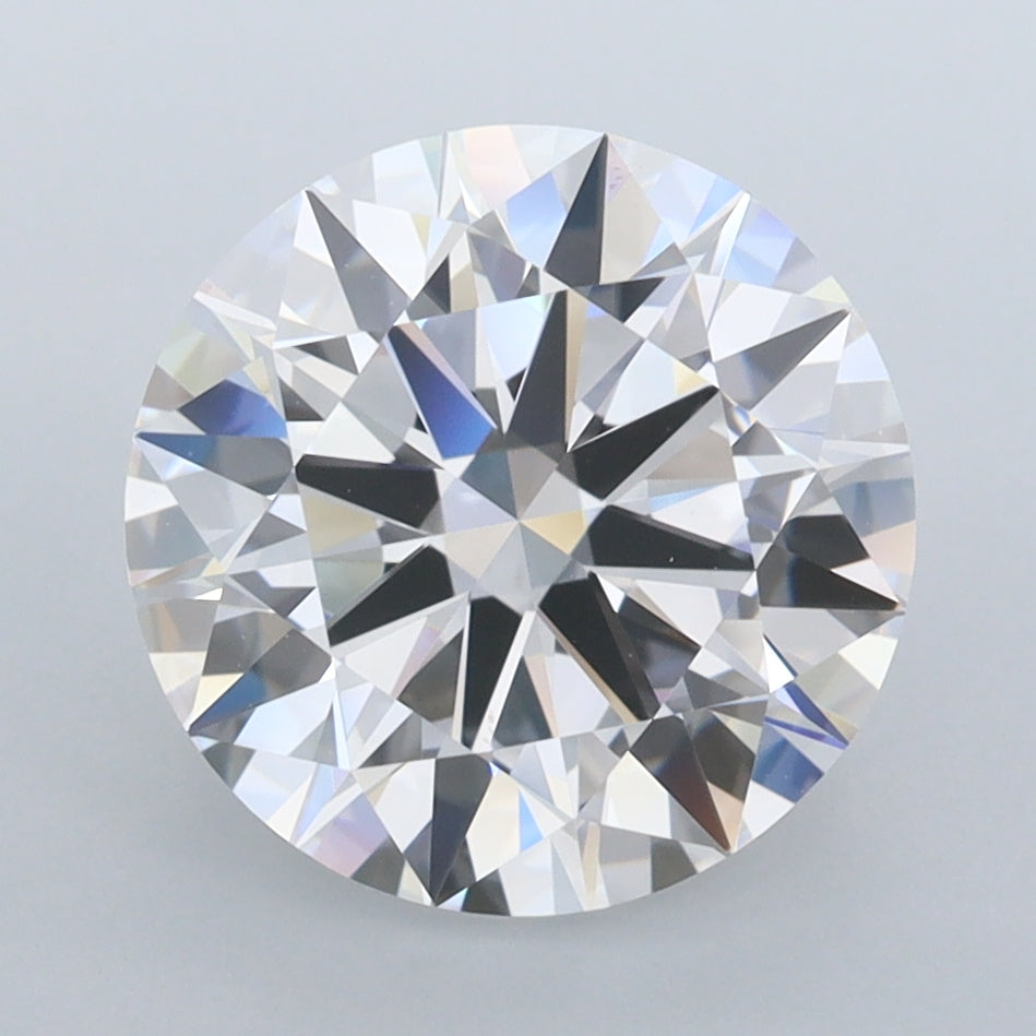 3.91 Carat Round Shaped, Ideal Cut, D Color, FL Clarity, IGI Certified Lab Grown Diamond