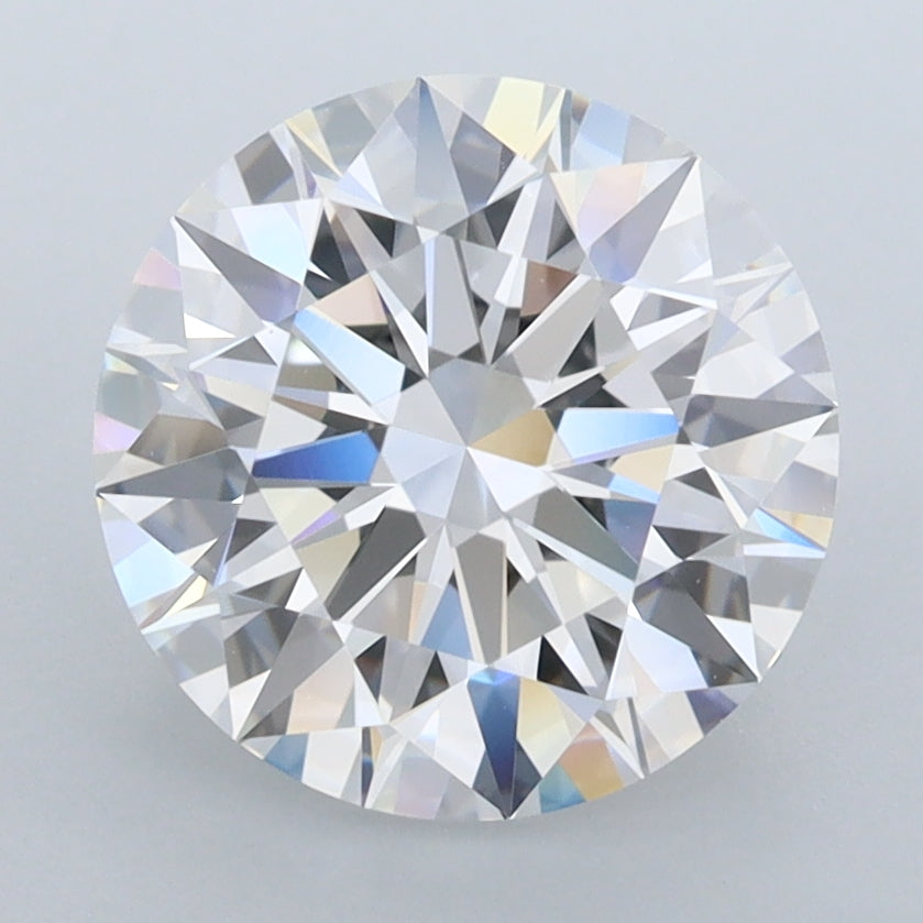 3.23 Carat Round Shaped, Ideal Cut, D Color, FL Clarity, IGI Certified Lab Grown Diamond