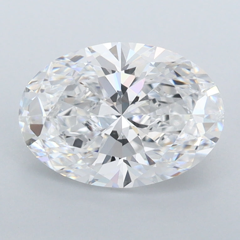 1.56 Carat Oval Shaped, Ideal Cut, D Color, FL Clarity, IGI Certified Lab Grown Diamond