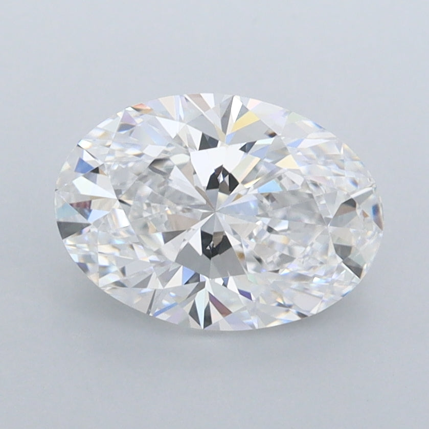 1.57 Carat Oval Shaped, Excellent Cut, D Color, FL Clarity, IGI Certified Lab Grown Diamond