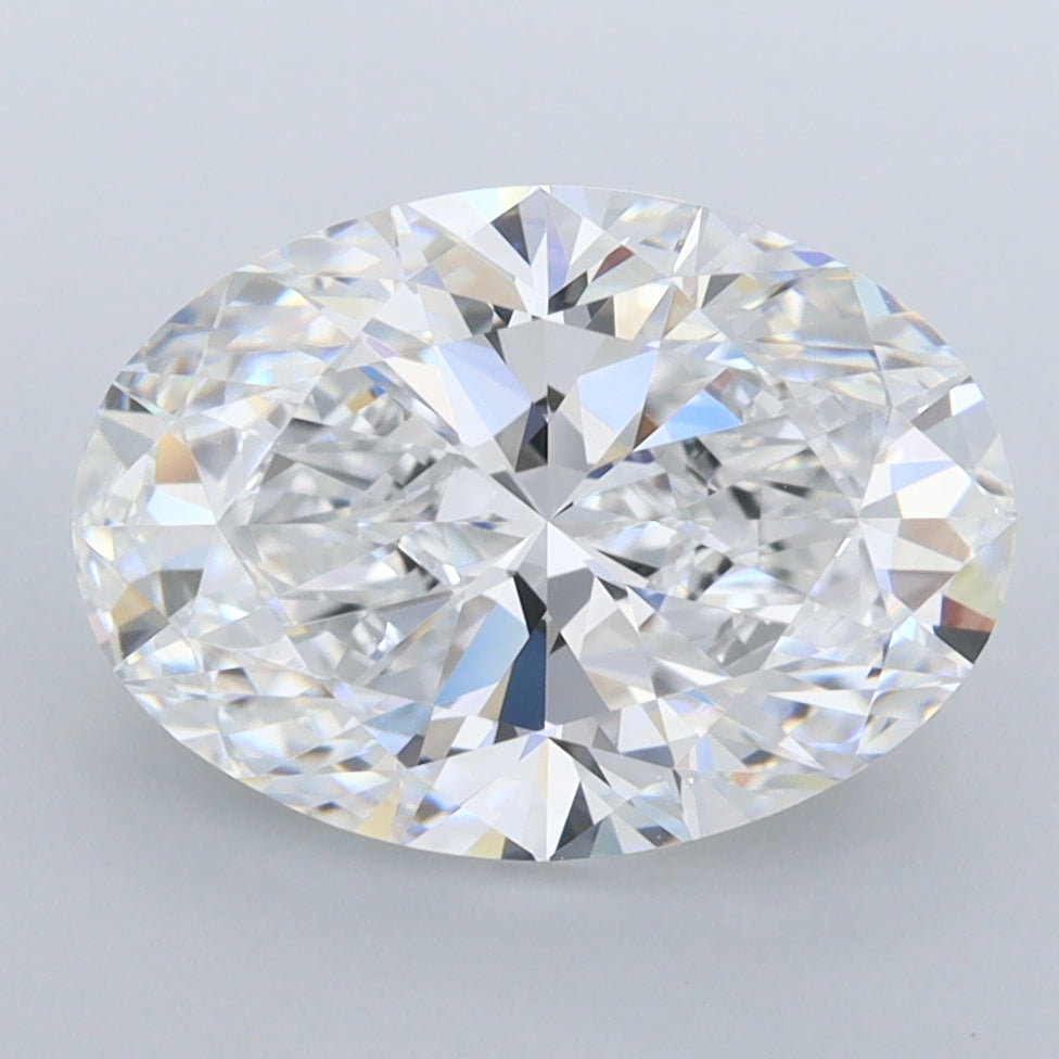 3.66 Carat Oval Shaped, Ideal Cut, D Color, FL Clarity, IGI Certified Lab Grown Diamond