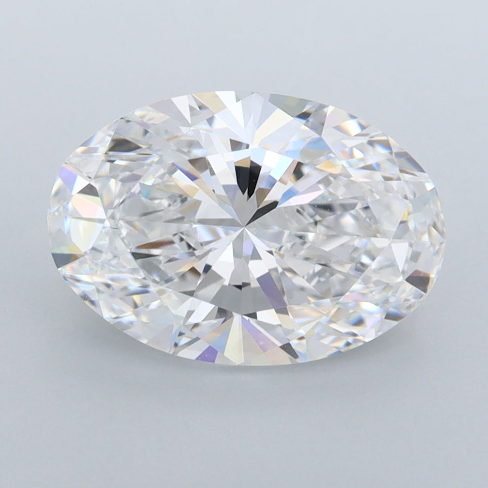 2.95 Carat Oval Shaped, Ideal Cut, D Color, FL Clarity, IGI Certified Lab Grown Diamond