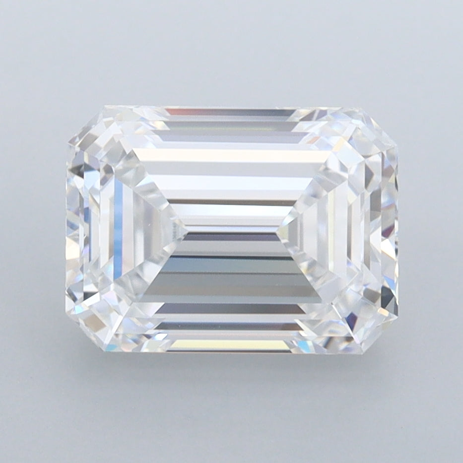 3.00 Carat Emerald Shaped, Ideal Cut, D Color, FL Clarity, IGI Certified Lab Grown Diamond