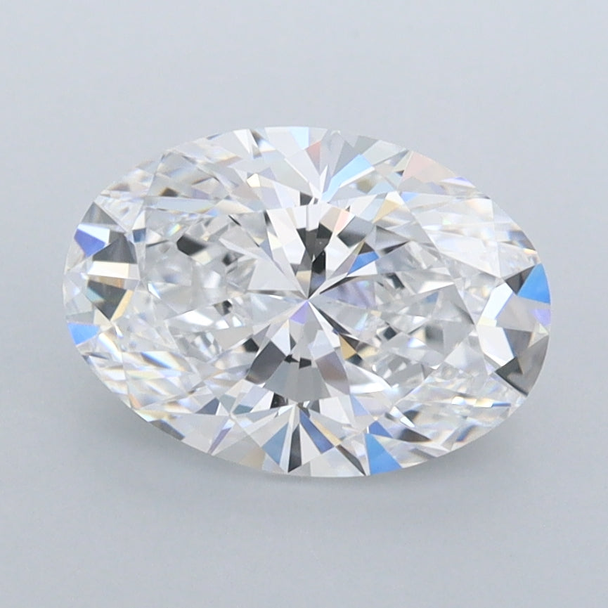 1.89 Carat Oval Shaped, Ideal Cut, D Color, FL Clarity, IGI Certified Lab Grown Diamond