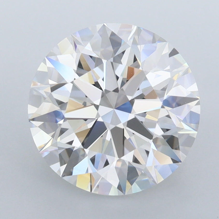 3.82 Carat Round Shaped, Ideal Cut, D Color, FL Clarity, IGI Certified Lab Grown Diamond