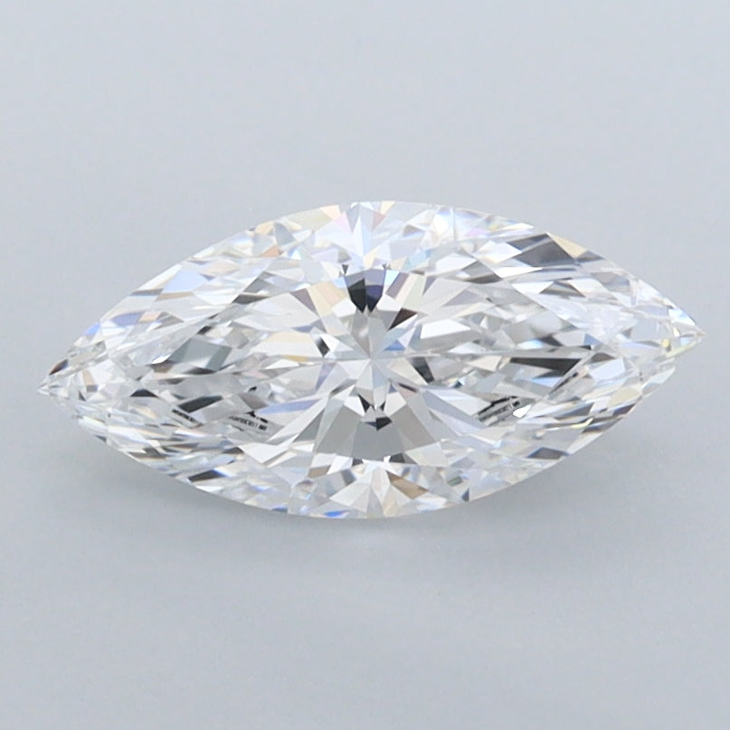 0.90 Carat Marquise Shaped, Ideal Cut, D Color, FL Clarity, IGI Certified Lab Grown Diamond