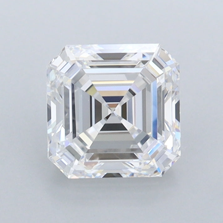1.21 Carat Asscher Shaped, Ideal Cut, D Color, FL Clarity, IGI Certified Lab Grown Diamond