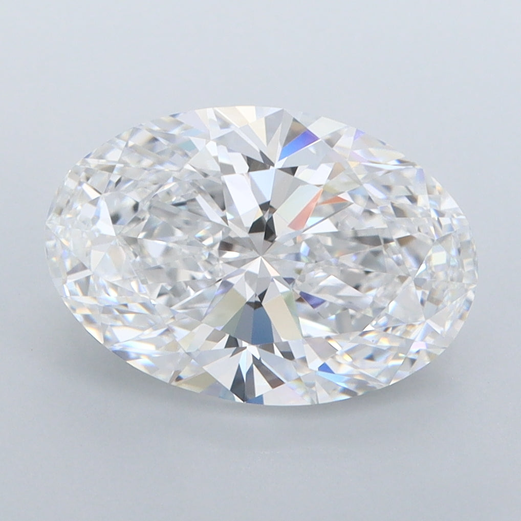 3.12 Carat Oval Shaped, Ideal Cut, D Color, FL Clarity, IGI Certified Lab Grown Diamond