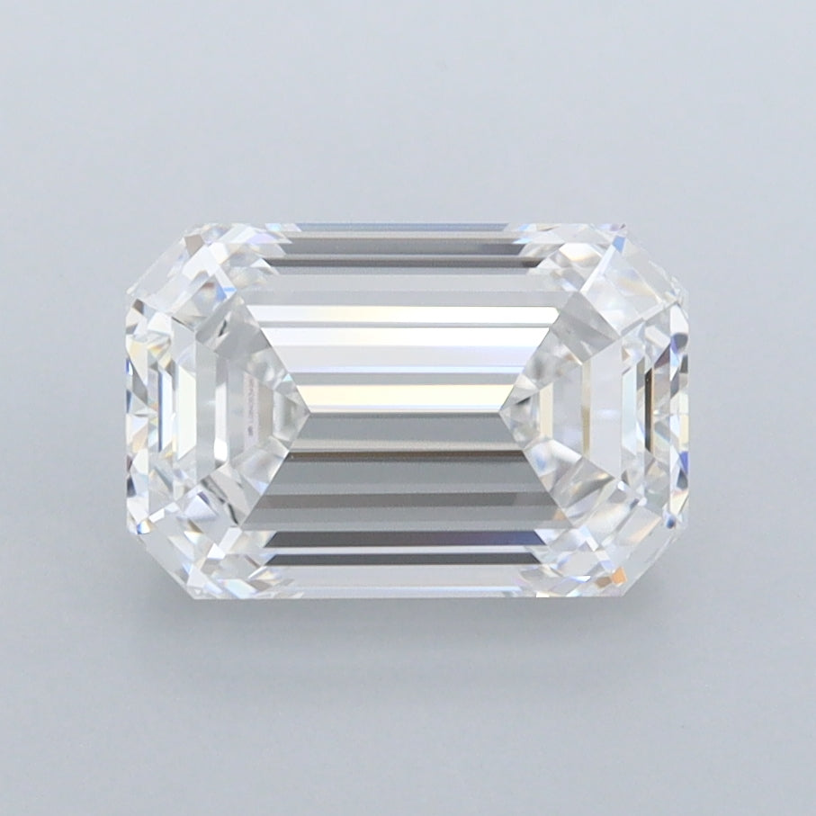 2.03 Carat Emerald Shaped, Ideal Cut, E Color, FL Clarity, IGI Certified Lab Grown Diamond