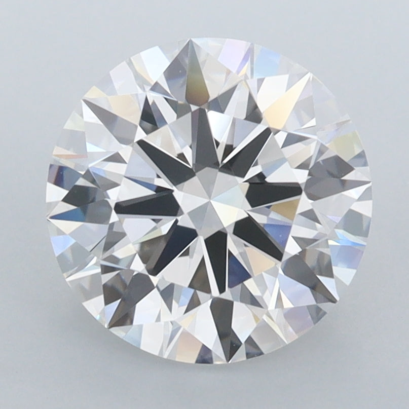 2.71 Carat Round Shaped, Ideal Cut, E Color, FL Clarity, IGI Certified Lab Grown Diamond