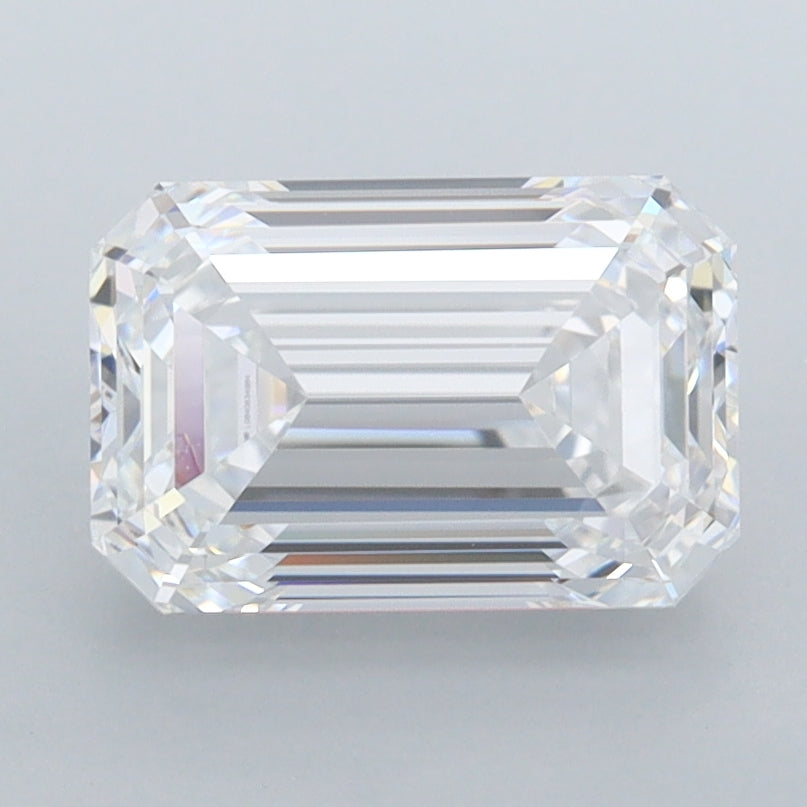 2.37 Carat Emerald Shaped, Ideal Cut, D Color, FL Clarity, IGI Certified Lab Grown Diamond