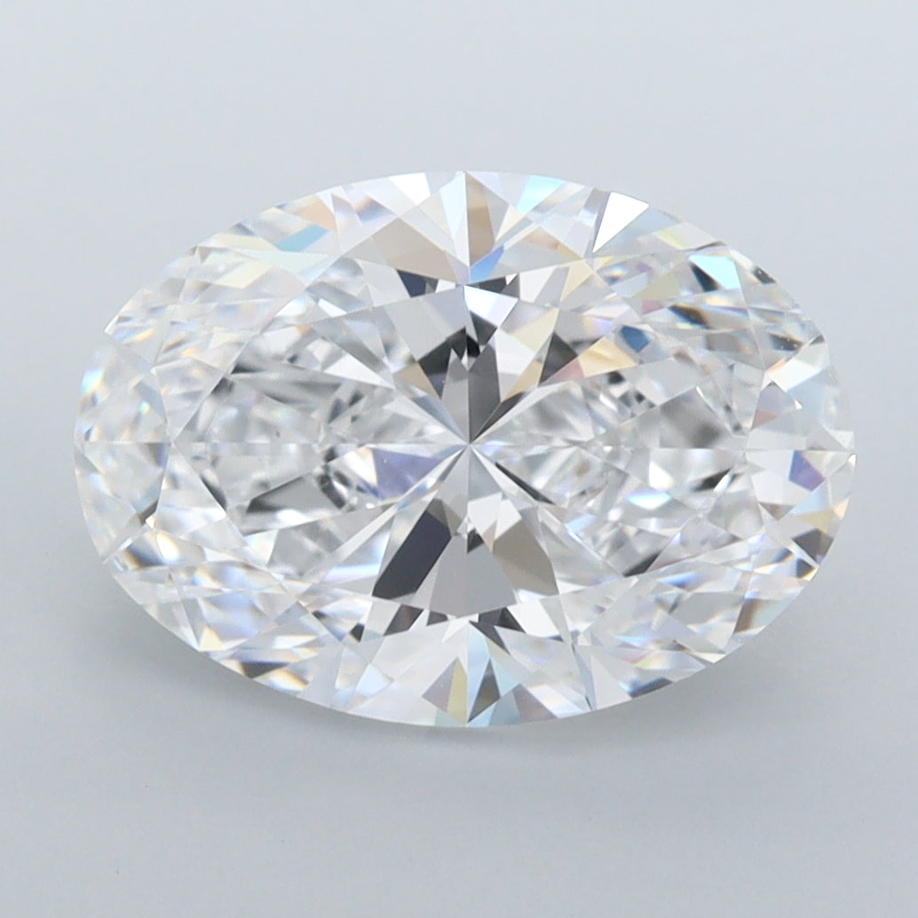 3.82 Carat Oval Shaped, Ideal Cut, D Color, FL Clarity, IGI Certified Lab Grown Diamond