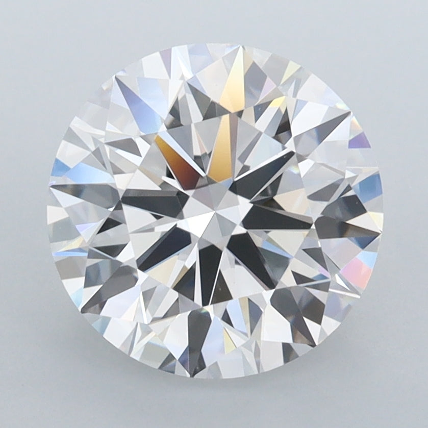 2.96 Carat Round Shaped, Ideal Cut, D Color, FL Clarity, IGI Certified Lab Grown Diamond