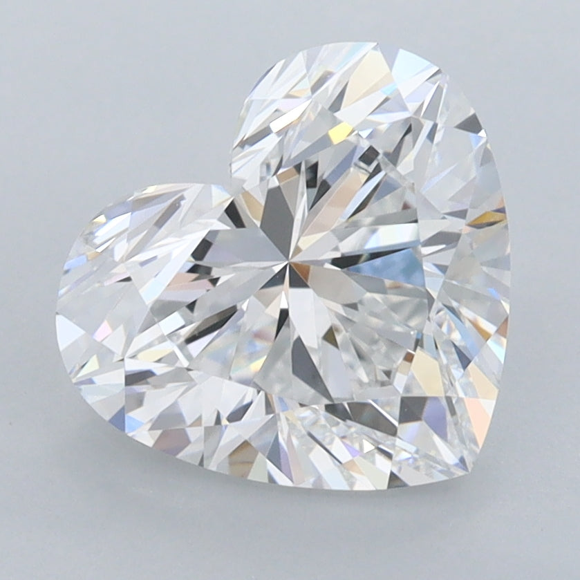 2.91 Carat Heart Shaped, Ideal Cut, D Color, FL Clarity, IGI Certified Lab Grown Diamond