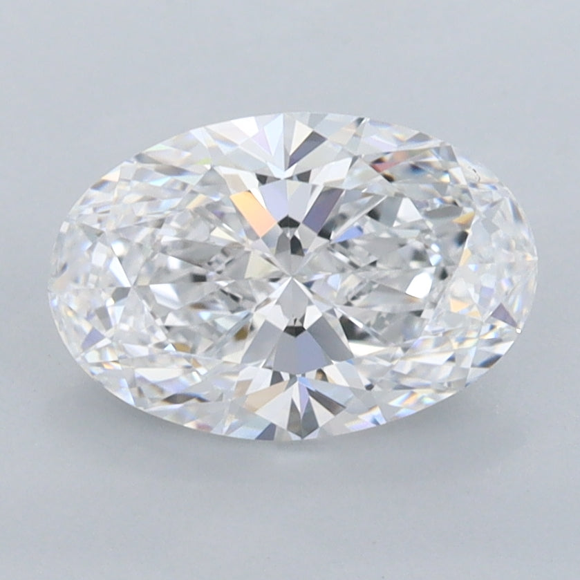 1.78 Carat Oval Shaped, Ideal Cut, D Color, FL Clarity, IGI Certified Lab Grown Diamond