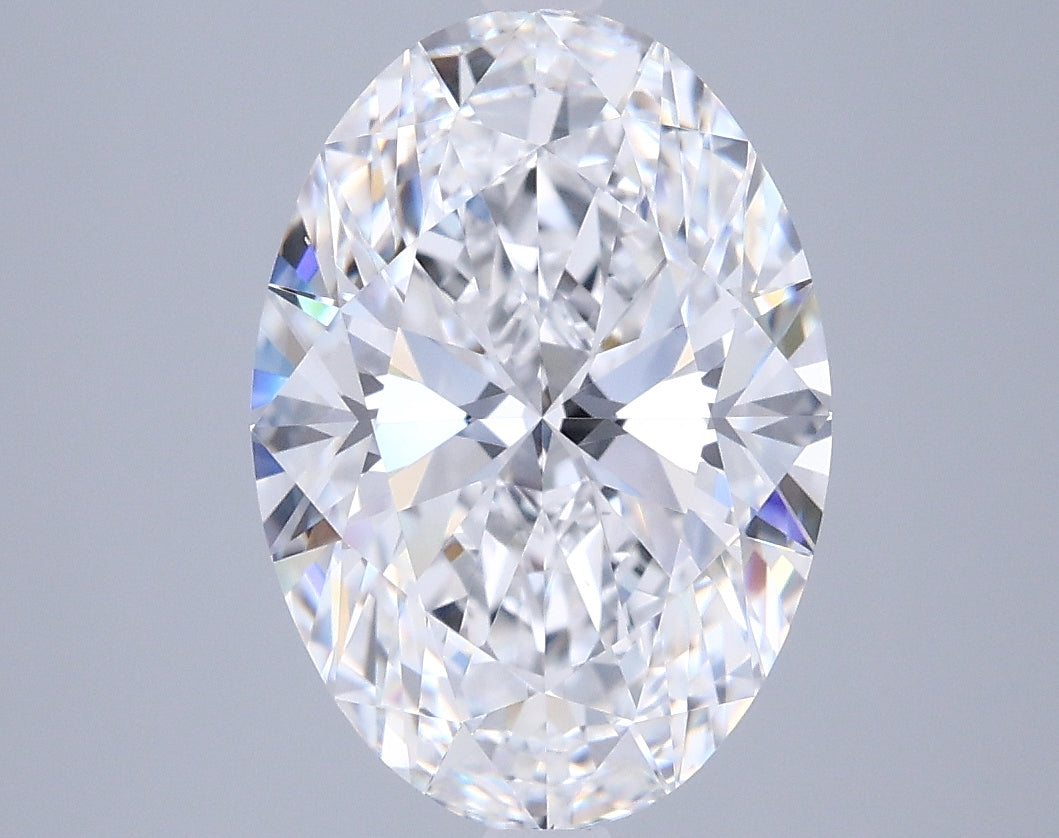 3.78 Carat Oval Shaped, Ideal Cut, D Color, VVS1 Clarity, IGI Certified Lab Grown Diamond