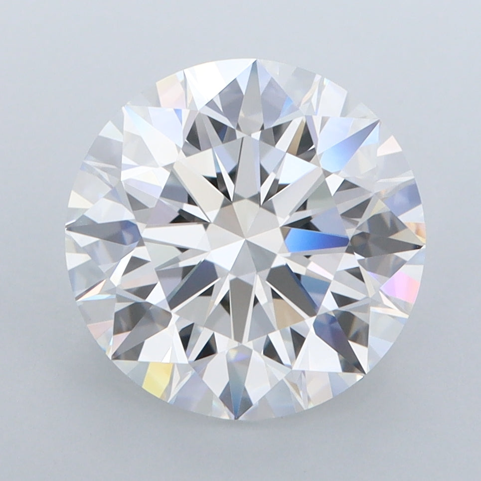 3.94 Carat Round Shaped, Ideal Cut, D Color, FL Clarity, IGI Certified Lab Grown Diamond