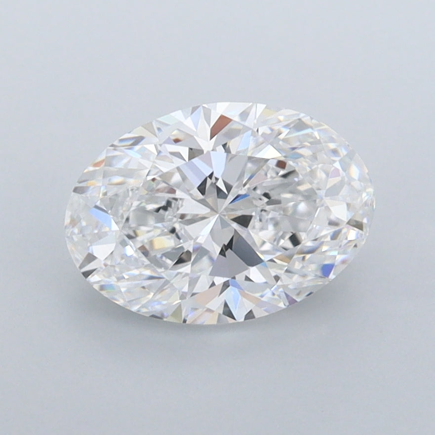 1.38 Carat Oval Shaped, Ideal Cut, D Color, FL Clarity, IGI Certified Lab Grown Diamond