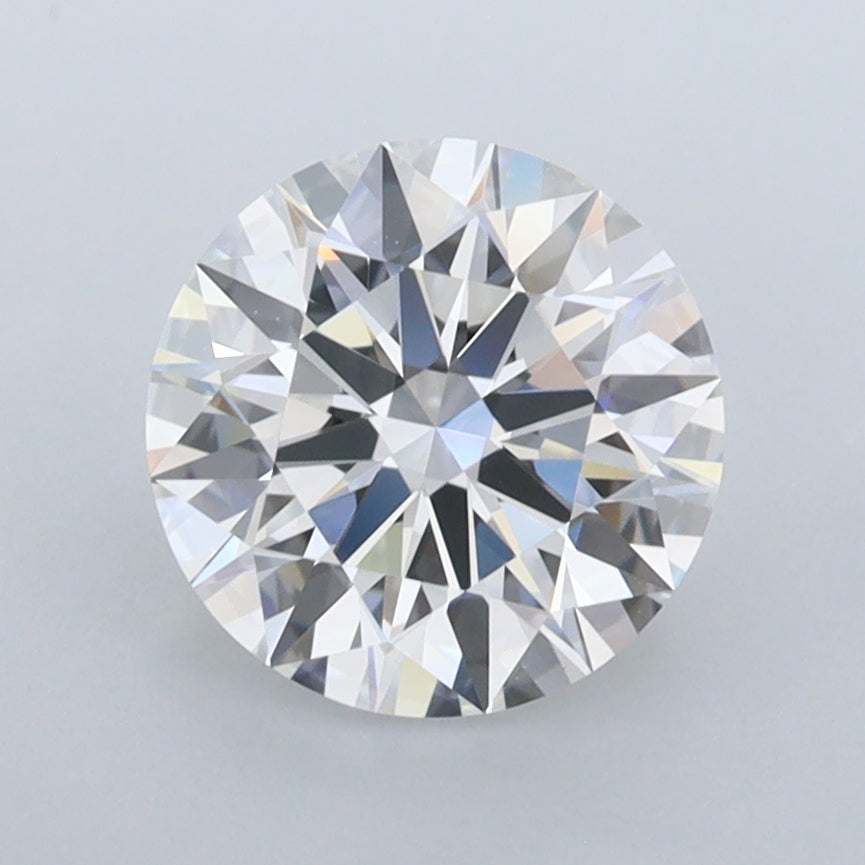 2.01 Carat Round Shaped, Ideal Cut, D Color, FL Clarity, IGI Certified Lab Grown Diamond