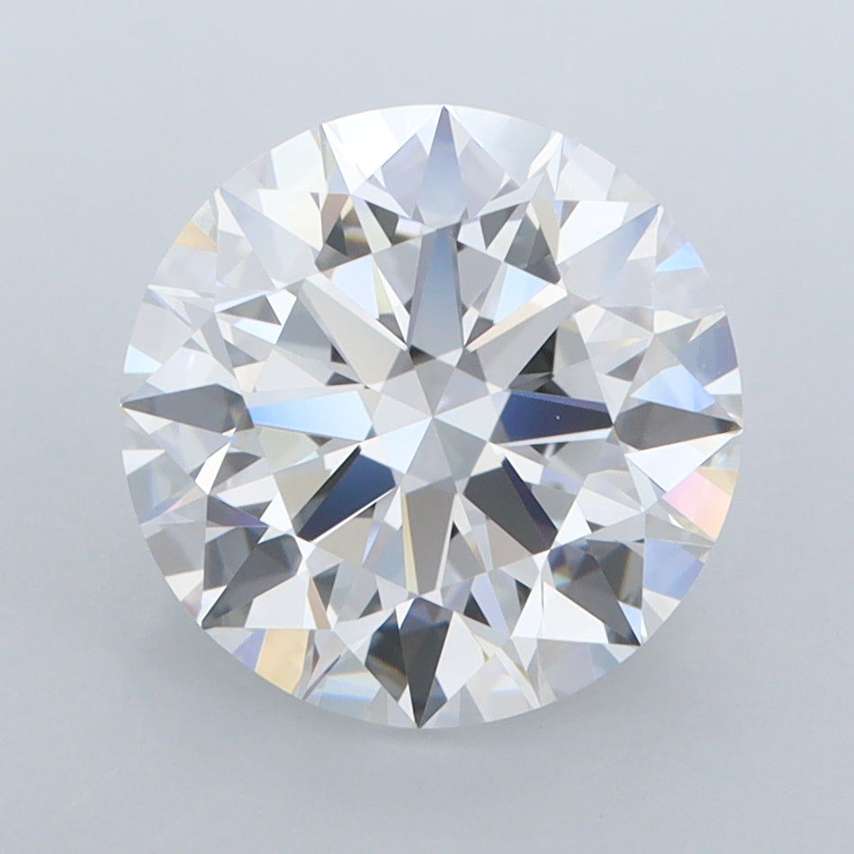 3.46 Carat Round Shaped, Ideal Cut, D Color, FL Clarity, IGI Certified Lab Grown Diamond