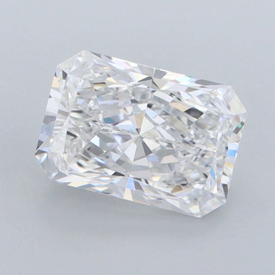 2.13 Carat Radiant Shaped, Ideal Cut, D Color, FL Clarity, IGI Certified Lab Grown Diamond