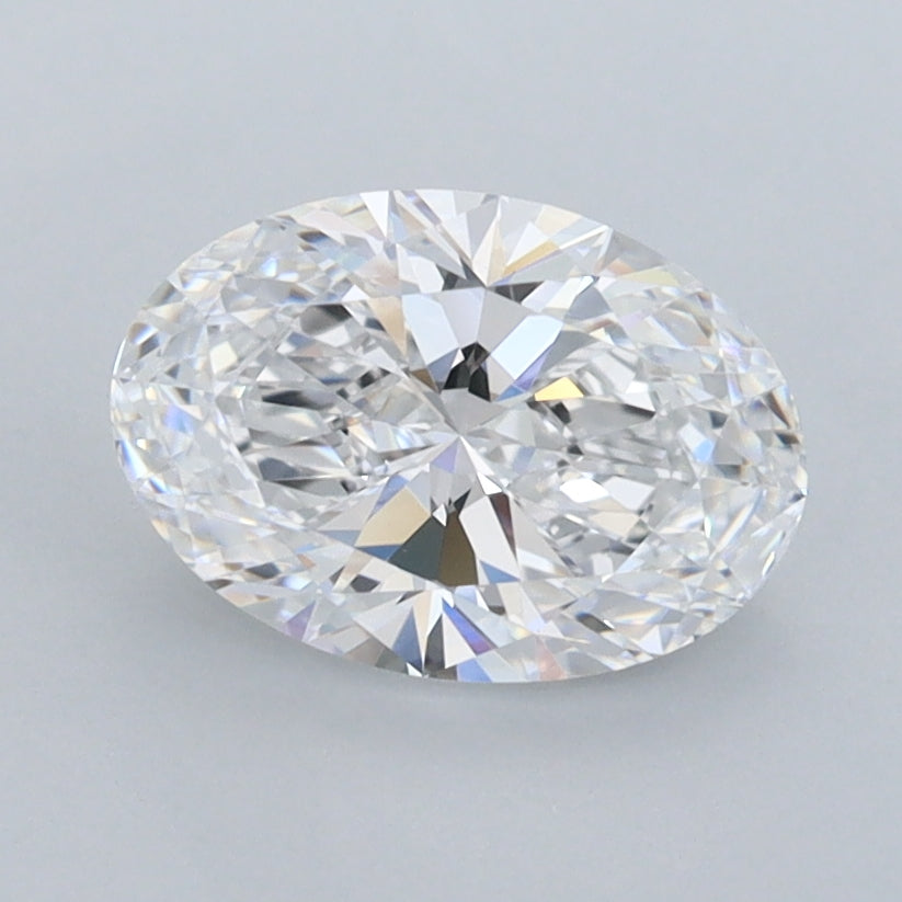 1.34 Carat Oval Shaped, Ideal Cut, D Color, FL Clarity, IGI Certified Lab Grown Diamond