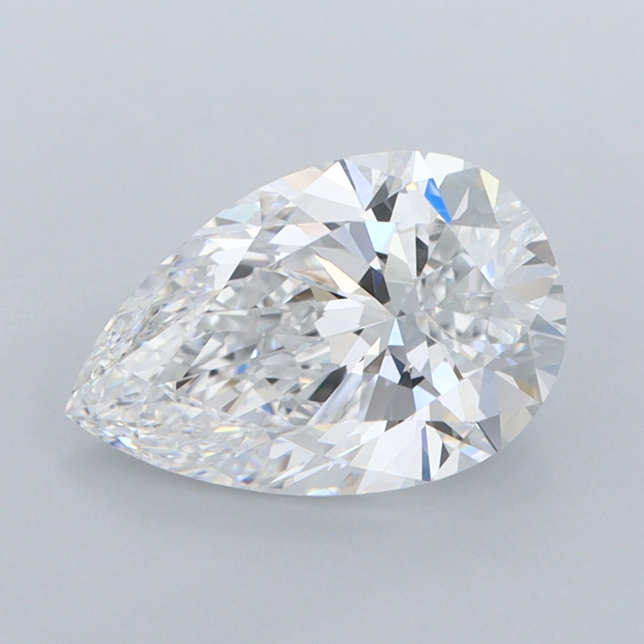 1.84 Carat Pear Shaped, Ideal Cut, D Color, FL Clarity, IGI Certified Lab Grown Diamond
