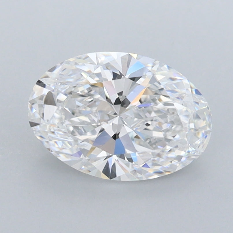 1.37 Carat Oval Shaped, Ideal Cut, D Color, FL Clarity, IGI Certified Lab Grown Diamond
